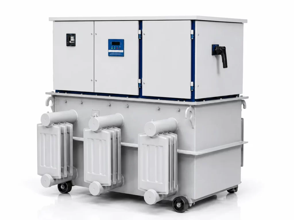 Three-phase oil-cooled servo voltage stabilizer