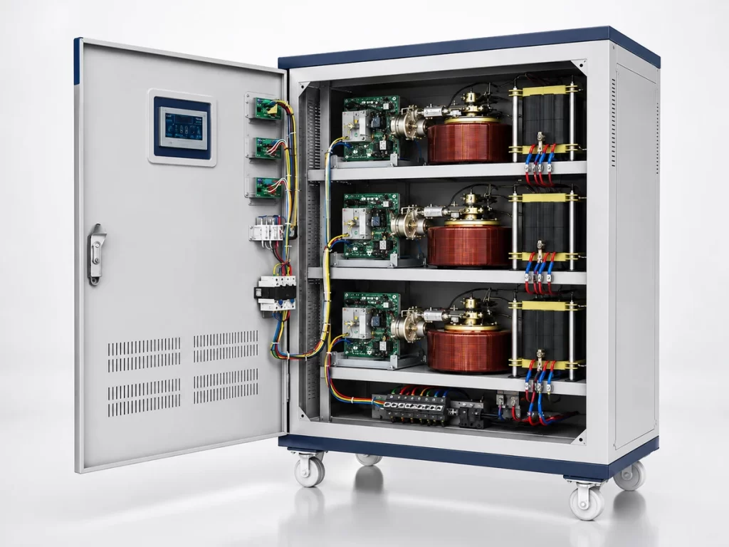 Servo stabilizer working principle and voltage regulation